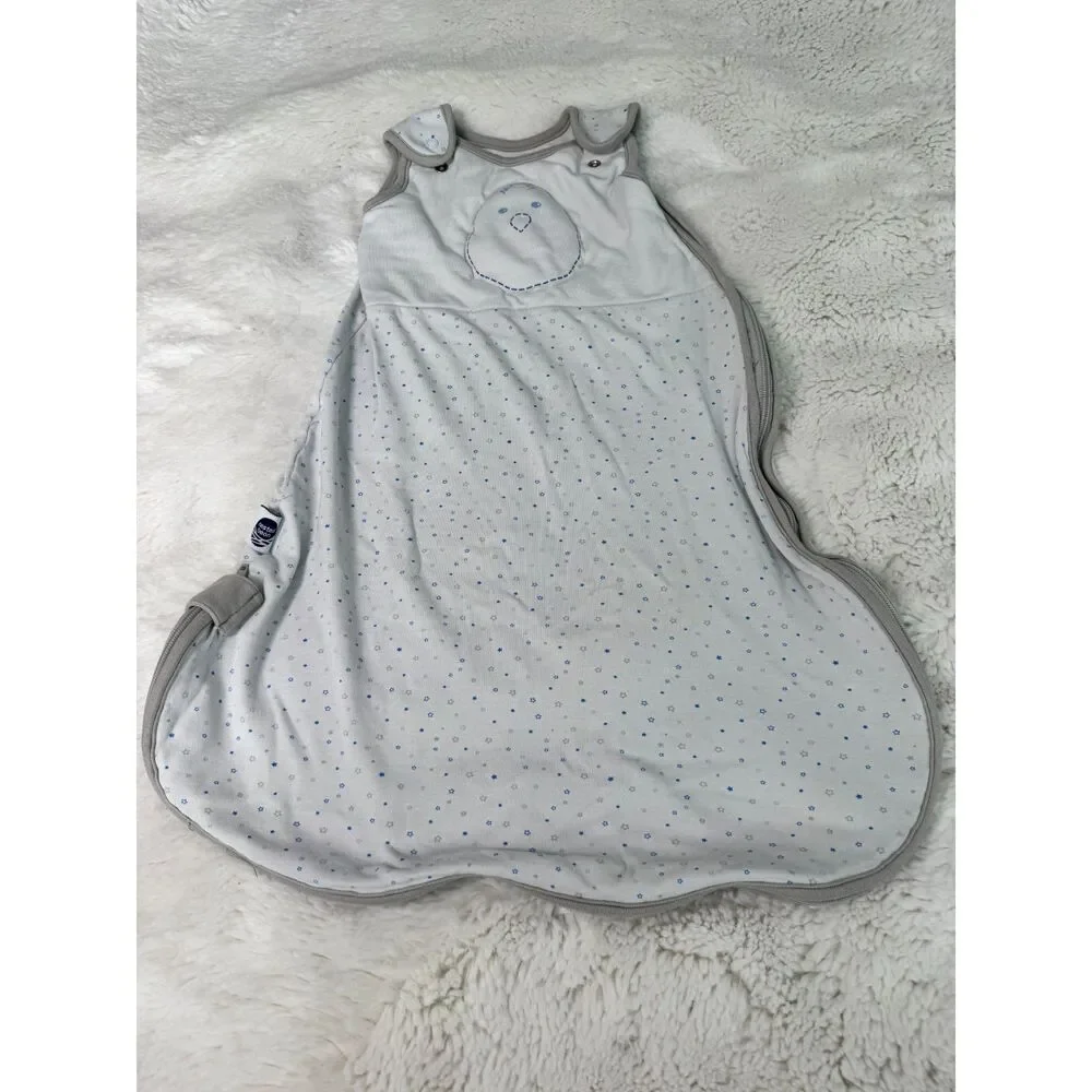 Nested Bean Zen Sack Classic Baby Sleep Sack White Blue Stars Chick 0-6M